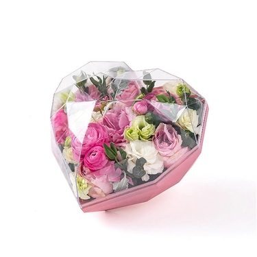 Mixed Lisianthus in Heart-Shaped
